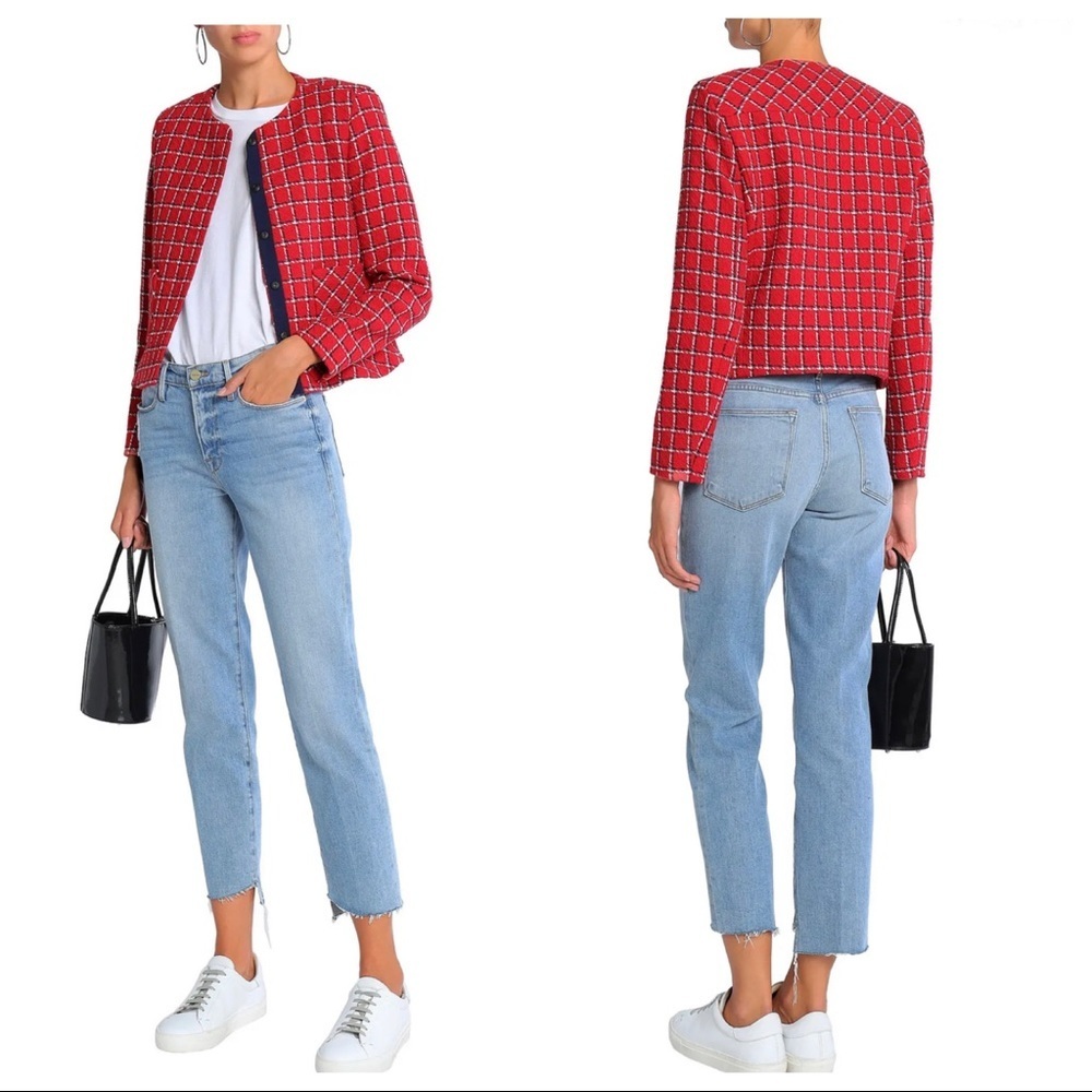 Sandro tweed blazer Sz 36 (c444)